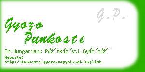 gyozo punkosti business card